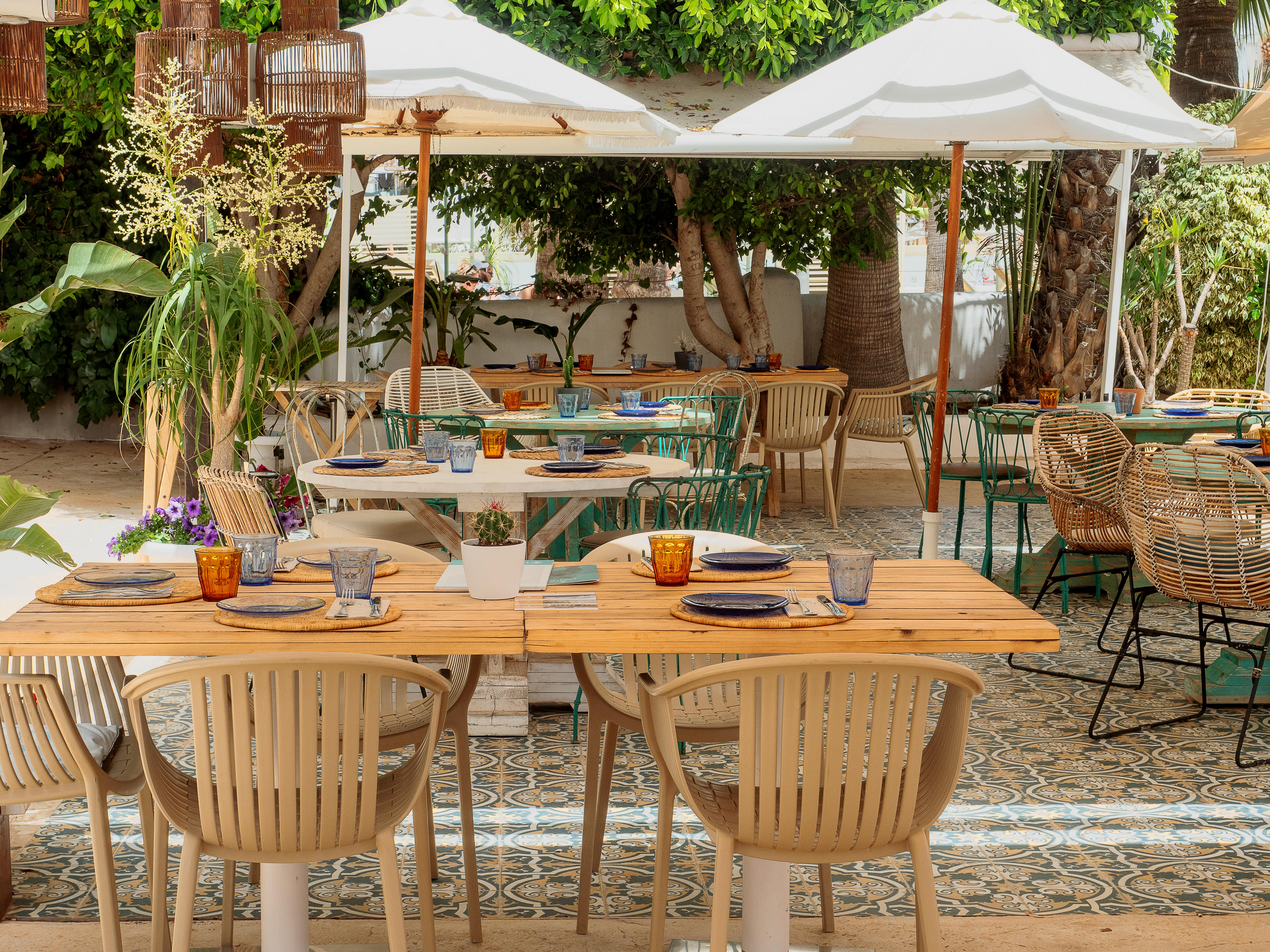 Terraza de restaurante preparada para La Mostra Calvià